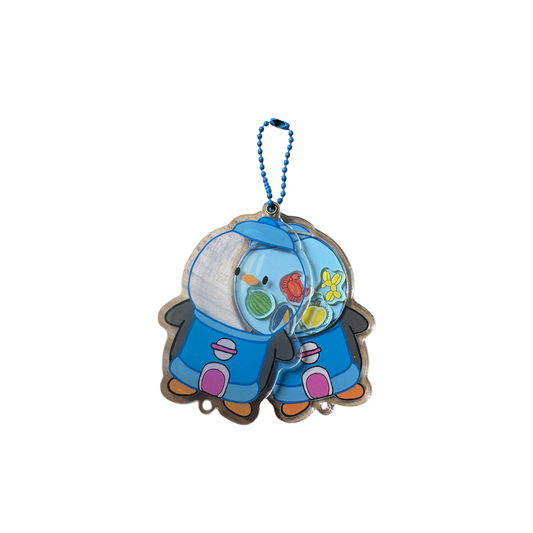 Penguin Gachapon Shaker Keychain