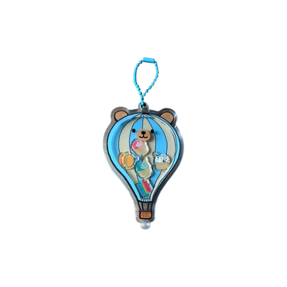 Bear Hot Air Balloon Shaker Keychain
