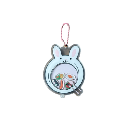 Bunny Plate Shaker Keychain