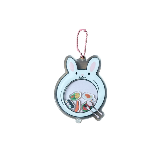 Bunny Plate Shaker Keychain