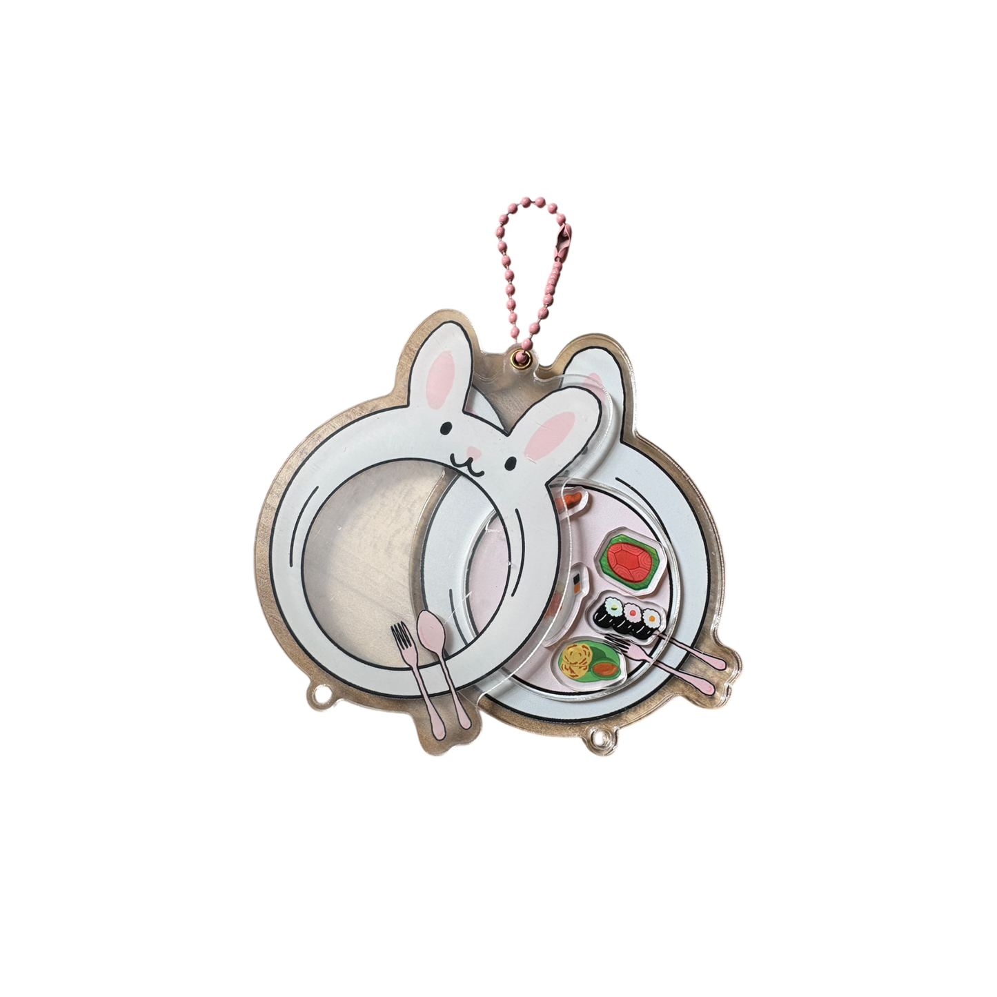 Bunny Plate Shaker Keychain