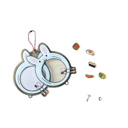 Bunny Plate Shaker Keychain