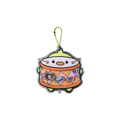 Duck Drum Shaker Keychain