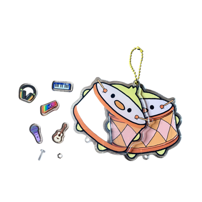 Duck Drum Shaker Keychain