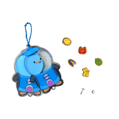 Penguin Gachapon Shaker Keychain